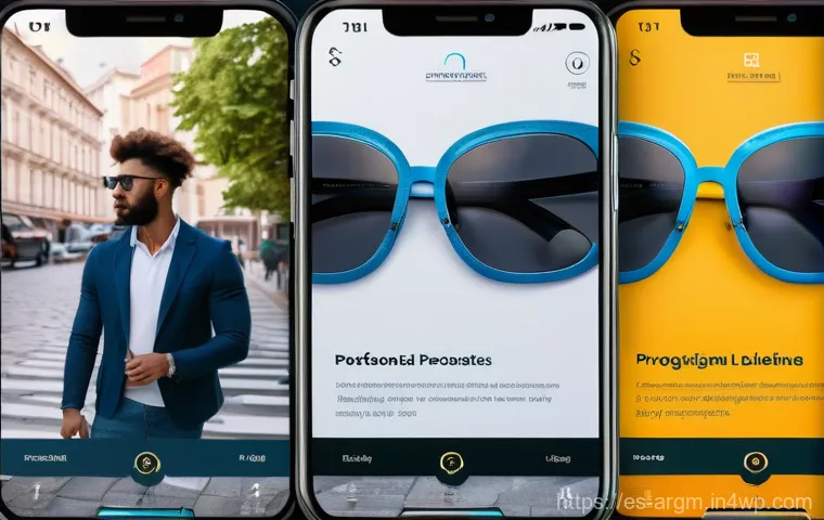 증강현실을 통한 개인화된 마케팅 전략 - Here are three detailed image prompts for generation, focusing on Augmented Reality applications and...