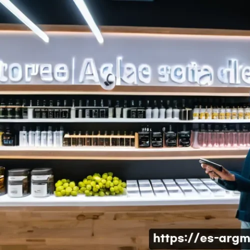 Home 32 증강현실과 빅데이터의 통합 사례 - A modern retail store interior in Spain featuring customers using augmented reality glasses to recei...